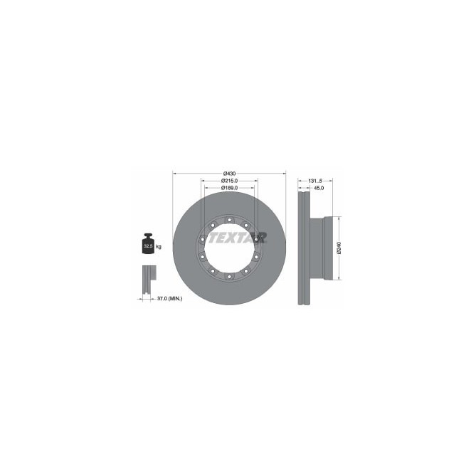 Disc frana TEXTAR