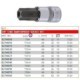 Tubulară SONIC 3/8" TORX Tamper T27H lungime 48 mm cheie scurtă 10.0 mm