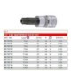 SONIC Tubulară 1/4" TORX Tamper T25H Lungime 37 mm Cheie Scurtă 6.3 mm Echipament Service