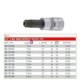 Tubulara 1/4" TORX Tamper T30H SONIC lungime 37 mm scurt cheie Pic 6.3 mm