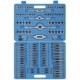 Set Tap & Die SONIC 110 buc Dimensiune Filet Metric M10x1/M10x1,25/M11x1,5/M12x1/M12x1,25/M12x1,5/M12x1,75/M14x1/M14x1,25/M14x1,5/M14x2/M16x1/M16x1,5/M16x2/M18x1,5/M2x0,4/M3x0,5/M4x0,7