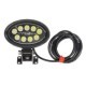 Lampa de lucru LED 12/24/60V 50W 5000lm 9 elemente LED lungime 150mm inaltime 131mm adancime 44mm cu sirma 2,5m lumina focalizata WAS