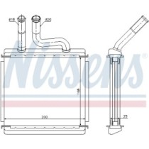 Schimbator caldura, incalzire habitaclu NISSENS