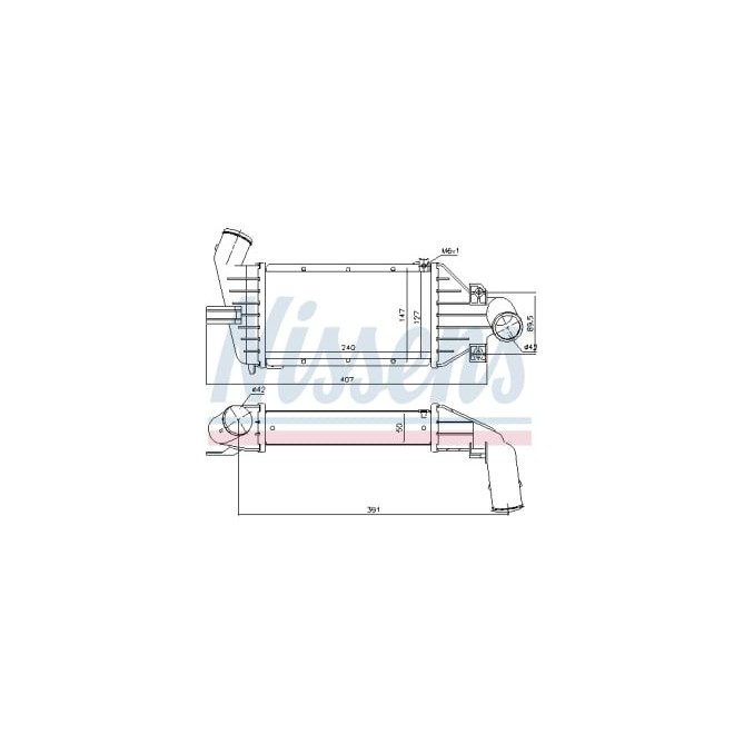 Intercooler, compresor NISSENS