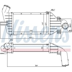 Intercooler, compresor NISSENS