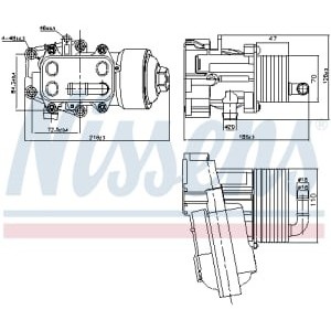 Radiator ulei, ulei motor NISSENS