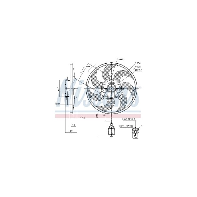 Motor electric,ventilator NISSENS