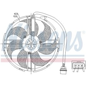 Ventilator, radiator NISSENS