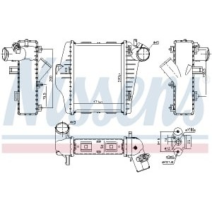 Intercooler, compresor NISSENS