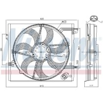 Ventilator, radiator NISSENS