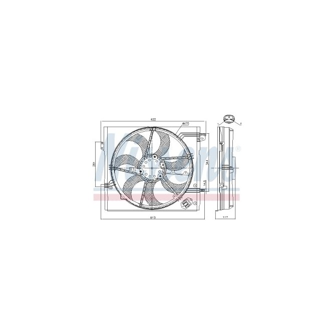 Ventilator, radiator NISSENS