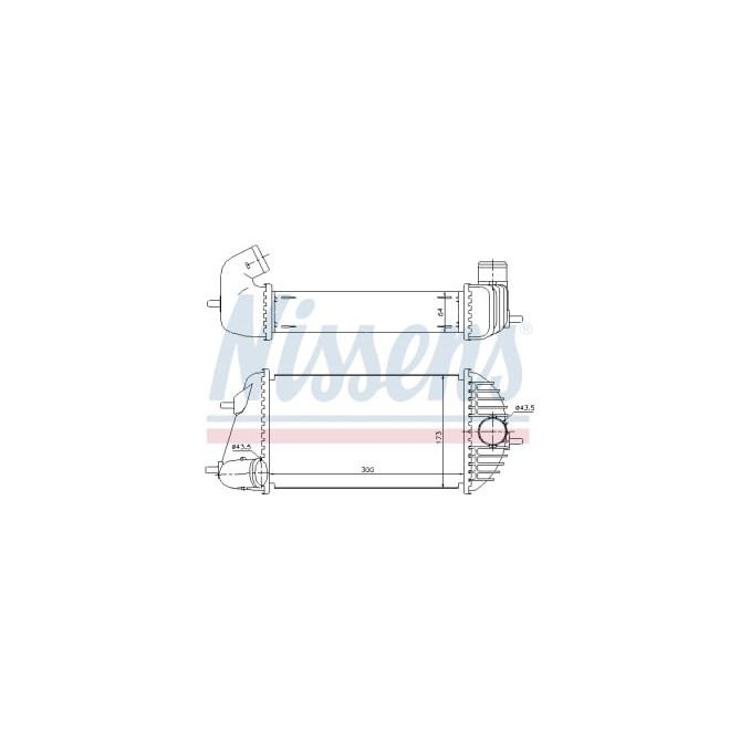 Intercooler, compresor NISSENS