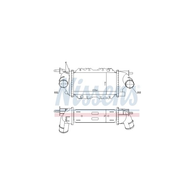 Intercooler, compresor NISSENS