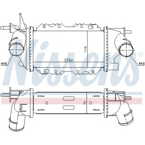 Intercooler, compresor NISSENS