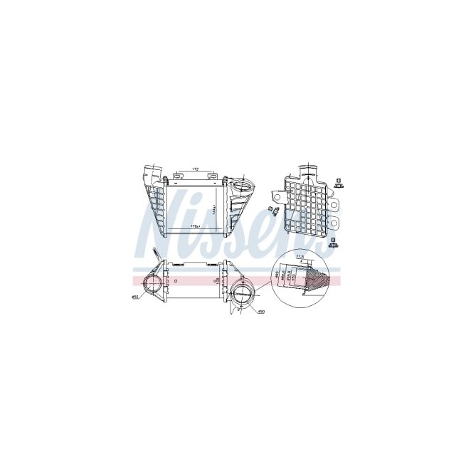 Intercooler, compresor NISSENS