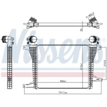 Intercooler, compresor NISSENS