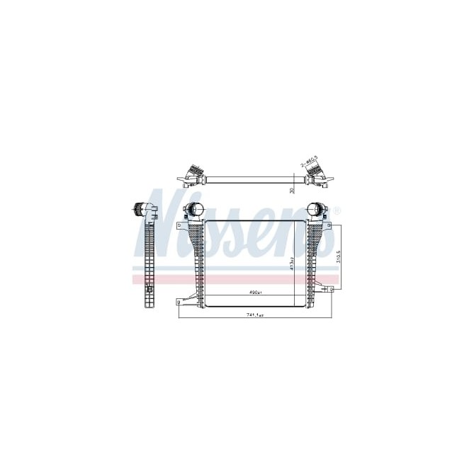 Intercooler, compresor NISSENS