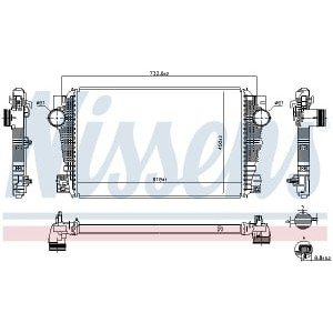 Intercooler, compresor NISSENS