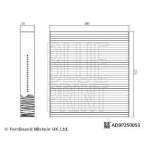 Filtru, aer habitaclu BLUE PRINT