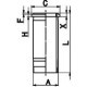 Camasa cilindru KOLBENSCHMIDT diametru interior 128mm lungime 266mm diametru flansa 155,5mm pentru MERCEDES AXOR CITARO