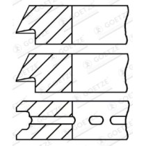 Set segmenti piston, compresor GOETZE