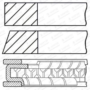 Set segmenti piston GOETZE