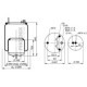 Burduf suspensie pneumatica spate R 29mm PHOENIX compatibil VOLVO FH FM Inaltime 29mm Lungime 29cm Latime 29cm Inaltime 35cm