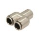 Cap de cuplare PNEUMATICS TEKALAN Conector Y trei cai metal Fir 14x2 mm Furtun 14x2 mm 1buc