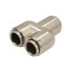 Cap de cuplare PNEUMATICS metal Montare TEKALAN Conector Y trei cai Fir 10x1 mm Emergency Push-in 1buc