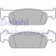 Set placute frana fata DELPHI Dacia Logan II Sandero Renault 1.0LPG-1.5D 11.08- Inaltime 42 mm Latime 140 mm Grosime 18 mm