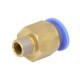 Cap de cuplare Pneumatic, Montare TEKALAN Drept 1/8", Metal, Filet Exterior, Fir 10x1 mm, 1 Bucată