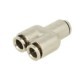 Cap de cuplare Sistem pneumatic metal TEKALAN Conector Y trei cai montare 8x1 mm PNEUMATICS 1 buc