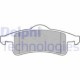 Set placute frana spate DELPHI JEEP CHEROKEE GRAND CHEROKEE I II 2.7D-4.7 09.91-09.05 139x55x16mm 141x59x16mm CONTINENTAL