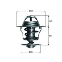 Termostat,lichid racire MAHLE