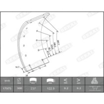 Set garnituri de frictiune, frana tambur BERAL
