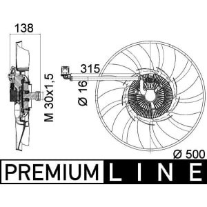 Ventilator, radiator MAHLE