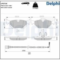 Set placute frana,frana disc DELPHI