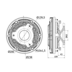 Cupla, ventilator radiator MAHLE