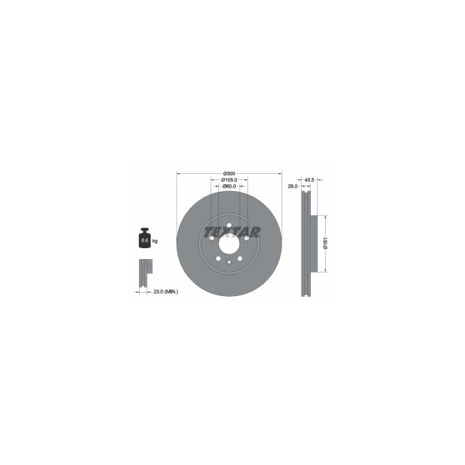 Disc frana TEXTAR