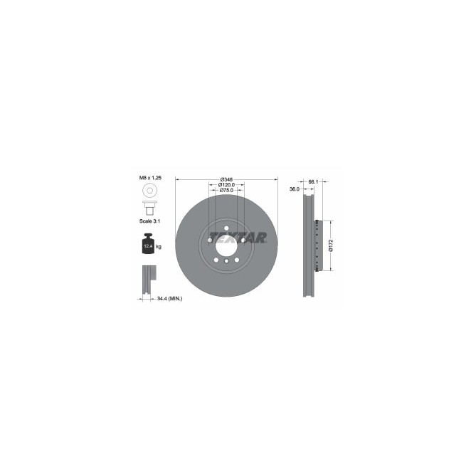 Disc frana TEXTAR