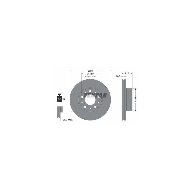 Disc frana TEXTAR