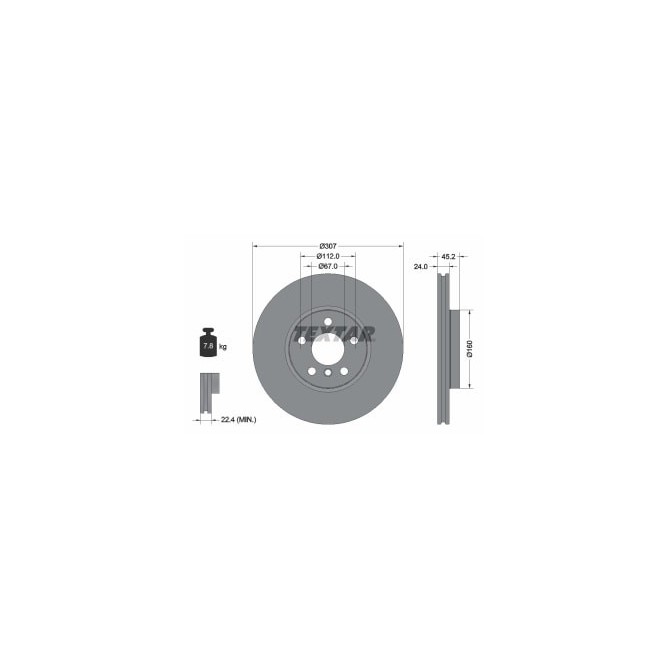 Disc frana TEXTAR