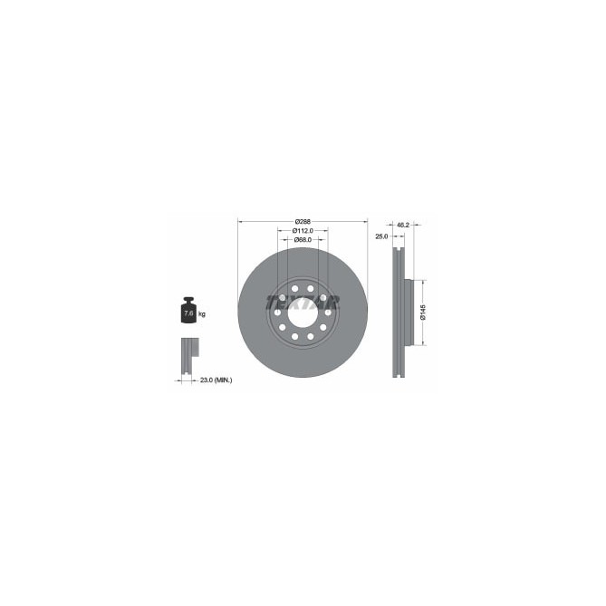 Disc frana TEXTAR