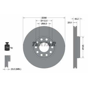 Disc frana TEXTAR