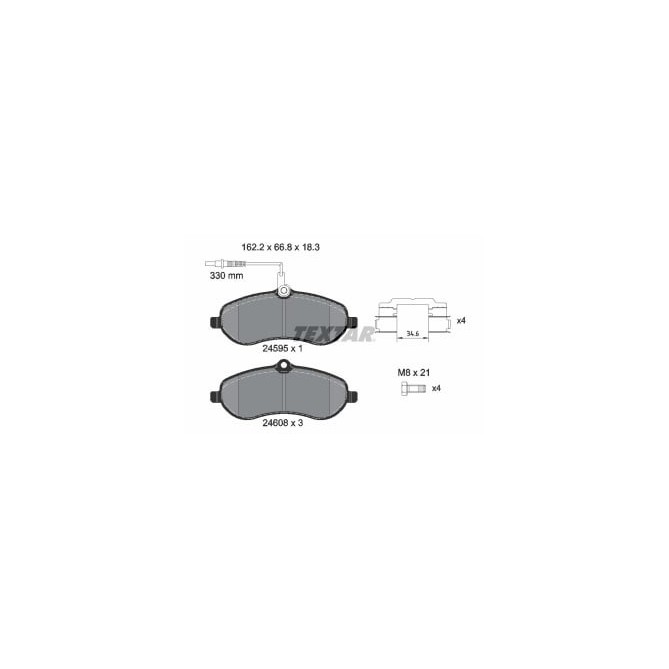 Set placute frana,frana disc TEXTAR