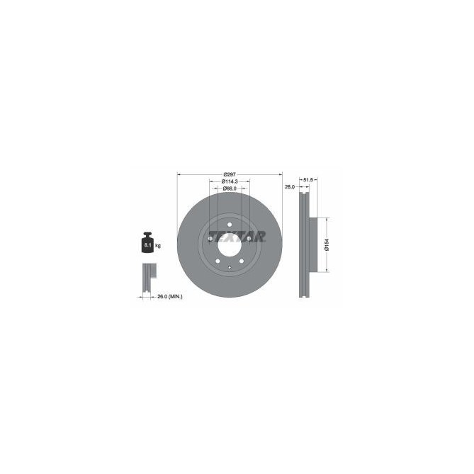 Disc frana TEXTAR