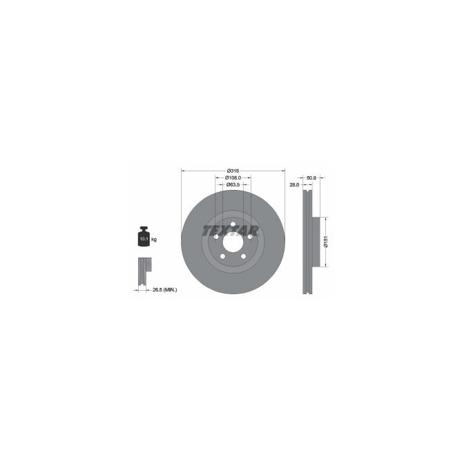 Disc frana TEXTAR