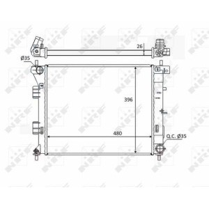 Radiator, racire motor NRF