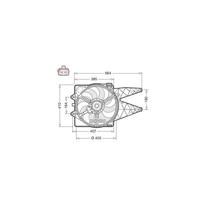 Ventilator, radiator DENSO