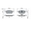 Set placute frana fata BOSCH pentru DACIA LOGAN II, LOGAN MCV II, SANDERO II, LADA XRAY, RENAULT CLIO IV, dimensiuni 49.2mm x 155.2mm x 17.0mm